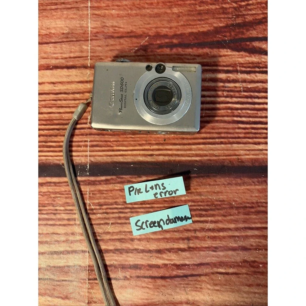 Canon PowerShot Digital ELPH SD600 Digital Camera For Parts Or Repair